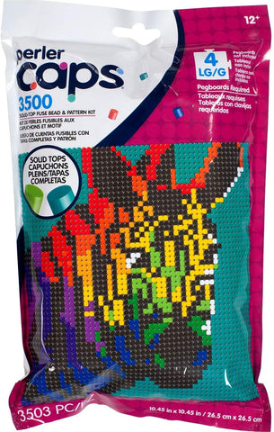 80-11147 Perler Caps Beads & Pattern Kit Zebra
