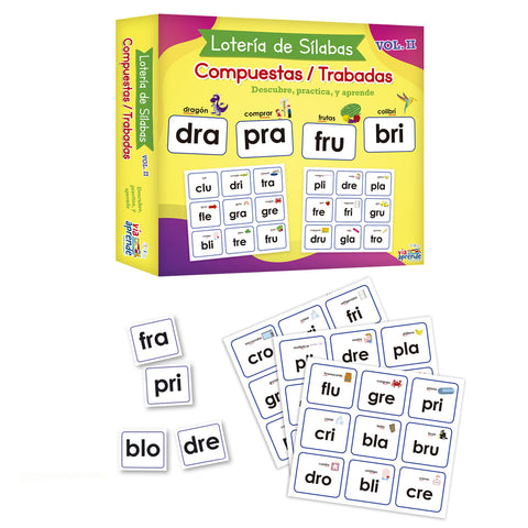 DI-212 Vía Aprende Lotería de Sílabas Compuestas Vol. II