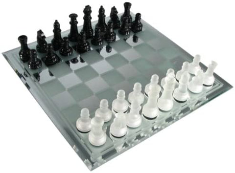 2172 CHH Mirror Board Glass Chess Set
