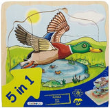 17055 Beleduc Five Layer Puzzle Duck