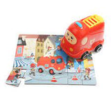 130907 Top Bright Wooden Puzzle Fire Truck